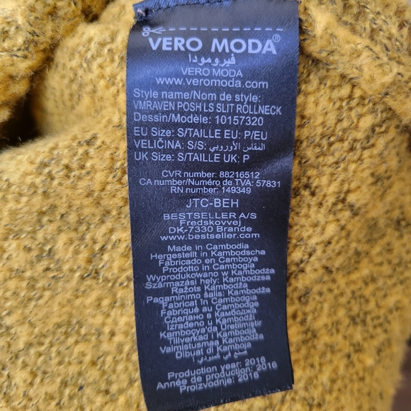 LONG SLEEVE SLIT ROLLNECK TUNIC SWEATER - Picture 7 of 7